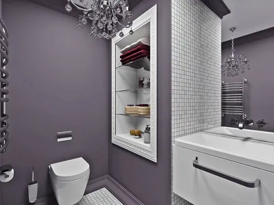Дизайн ванной комнаты в сером цвете - 57 фото
