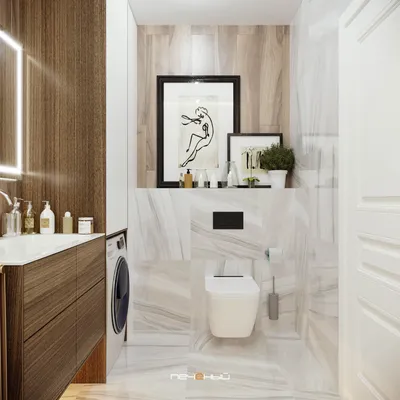 Серая стильная ванная комната - 82 фото