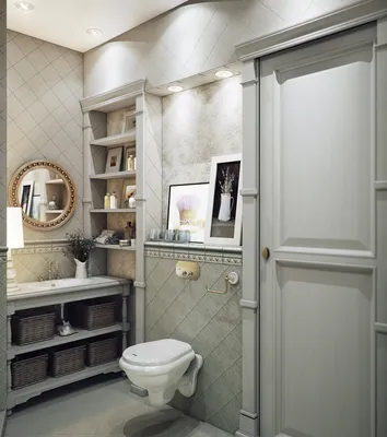 Ванная комната в стиле прованс - 58 фото
