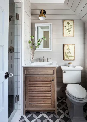 Ванная комната в стиле кантри (53 фото)