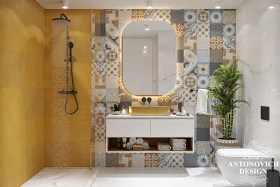 Мастер-ванная с яркими акцентами в средиземноморском стиле ⋆ Студия дизайна  элитных интерьеров Luxury Antonovich Design