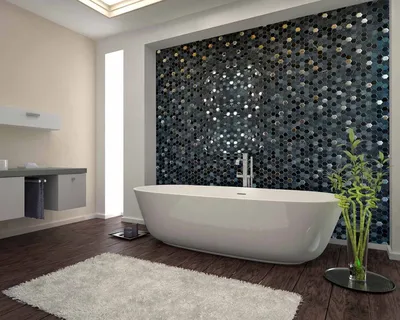 Дизайн ванной с мозаикой - 56 фото