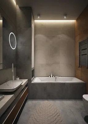 Ванная комната в стиле американская классика - 74 фото