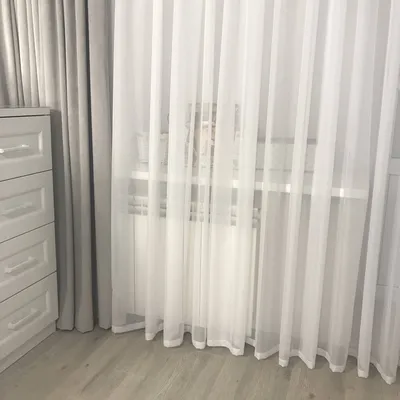 Тюль вуаль 290 прозрачный белый / тюль в спальню / в гостиную / на кухню -  купить по выгодной цене | AliExpress