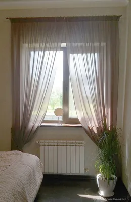 Тюль в спальню с декоративными подхватами – заказать на Ярмарке Мастеров –  E5481RU | Шторы, Москва