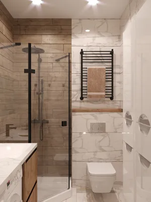 Дизайн ванной с душевой кабиной: 30 современных вариантов