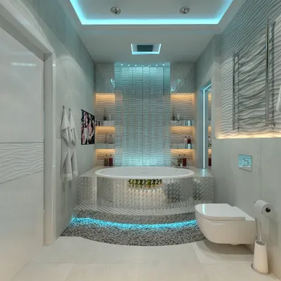 Проект ванной комнаты 5 кв. м с сауной | Студия Дениса Серова