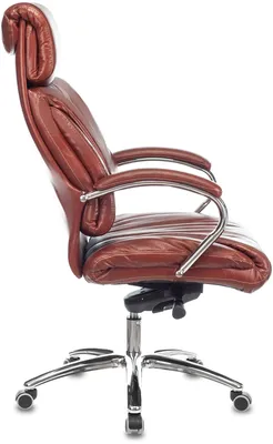 Кресло руководителя T-9904NSL светло-коричневый Leather Eichel кожа с  подголов. крестовина металл хром Бюрократ 9904 T-9904NSL/CHOKOLATE (Россия)  | купить T-9904NSL/CHOKOLATE по самой выгодной цене