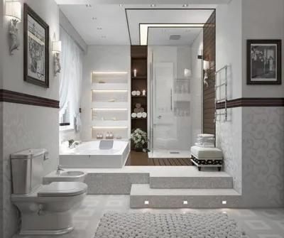 Дизайн ванной комнаты с душевой (30 фото) – лучшие идеи, видео