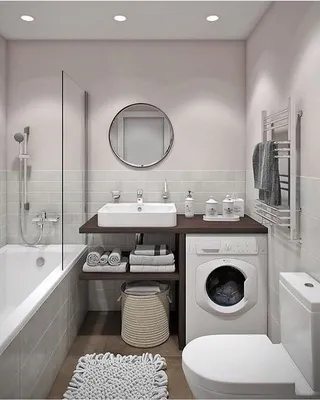Дизайны маленьких ванных комнат - 70 фото