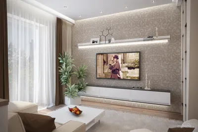 Коричневые шторы в интерьере гостиной — красивые фото дизайна