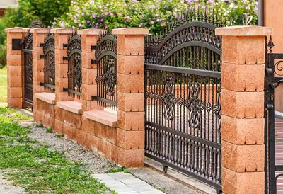 Образцы ворот для частного дома - 59 фото