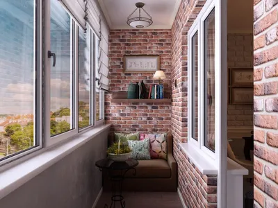 Дизайн балкона - Заказать дизайн интерьера лоджии в квартире в Киеве | Vip  Design