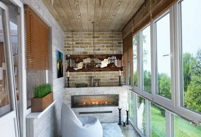 Дизайн балкона с панорамным остеклением - 69 фото