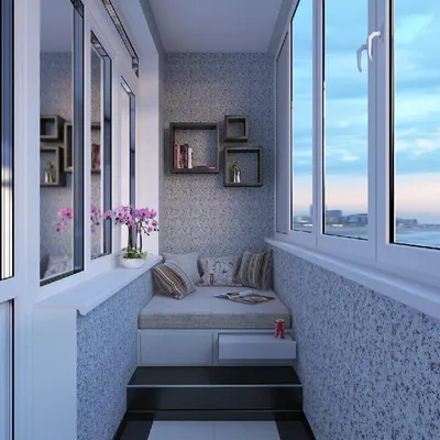 Дизайн балкона - Заказать дизайн интерьера лоджии в квартире в Киеве | Vip  Design