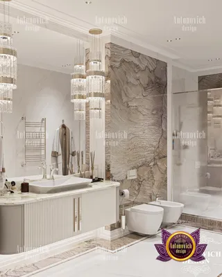 Роскошный современный дизайн ванной комнаты