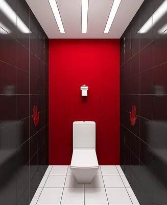 Красный туалет - 68 фото