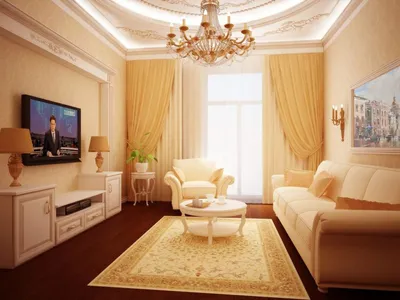 Дизайн гостинной комнаты 17 кв.м в классическом стиле (Фото) | DomoKed.ru
