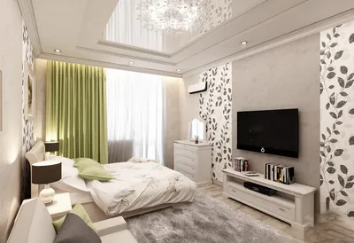 Спальня гостиная 17 кв м: зонирование, варианты дизайна, как спрятать  кровать