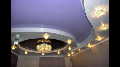 Натяжной потолок в зале - дизайн натяжных потолков - YouTube