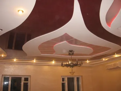Дизайн потолка в зале: дизайн натяжных, гипсокартонных потолков в зале