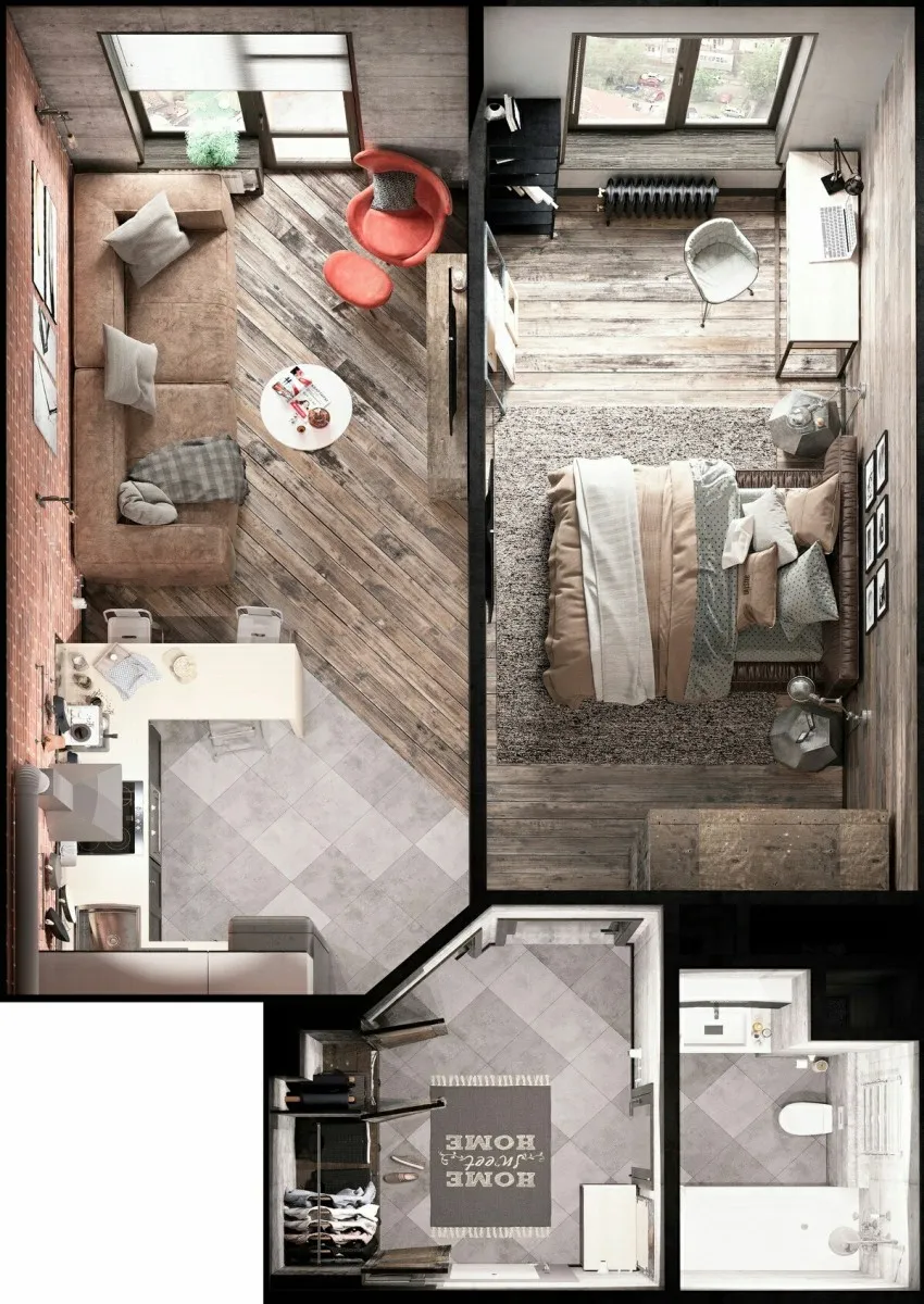 Квартира 40 кв. м.: лучшие новинки в мире дизайна. 80 фото оформления однокомнатной квартиры