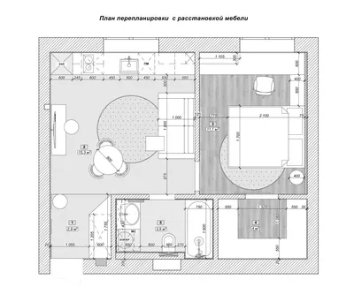 Дизайн интерьера однокомнатной смарт квартиры студии 40 кв.м.