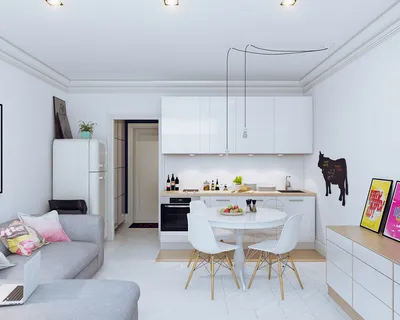 Дизайн квартиры студии 25 кв.м: разделение на зоны, фото с одним окном |  DomoKed.ru