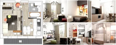 Планировка однокомнатной квартиры – от ремонта до дизайна | Интерьерные  штучки