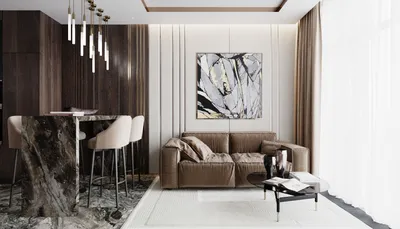 Дизайн-проект квартиры в стиле дорогого номера в отеле —Life Кутузовский —  4 ROOM