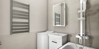 Дизайн-проект ванной комнаты 2,68 кв.м.
