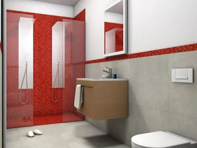Красная ванная: идеи, дизайн и декор (45 фото) | Дизайн и интерьер ванной  комнаты