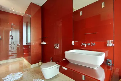 Красная ванная - 58 фото
