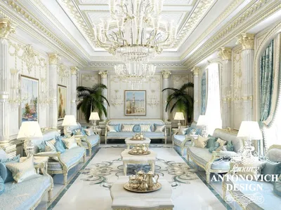 Дизайн зала в элитном доме - Antonovych Design