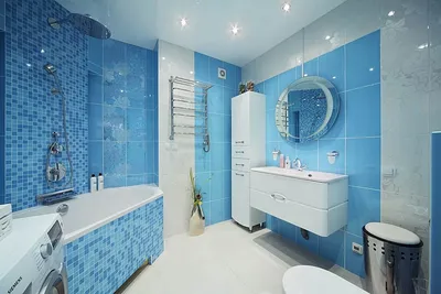 Серо голубая ванная комната - 75 фото
