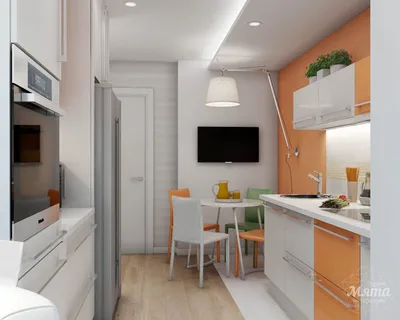 Дизайн интерьера однокомнатной квартиры в современном стиле по ул.  Агрономическая 47 | Студия дизайна интерьеров Мята в Анкаре