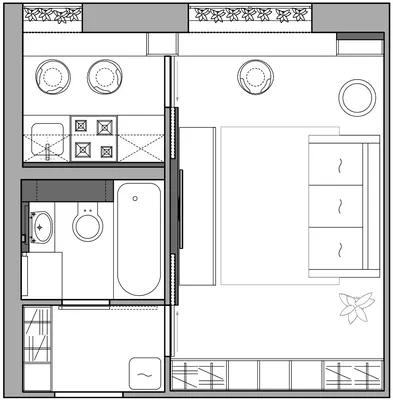 Планировка дизайна квартиры 20 кв м