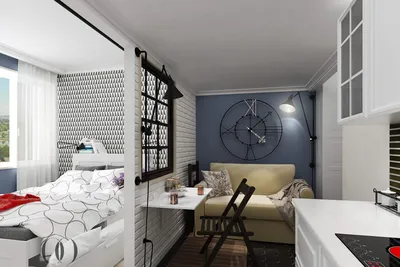 Дизайн квартиры студии 25 кв. м.: идеи планировки и интерьера с фото -  статьи про мебель на Викидивании