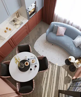 Дизайн квартиры-студии 30 кв.м. - лучшие решения для интерьера на фото от  SALON