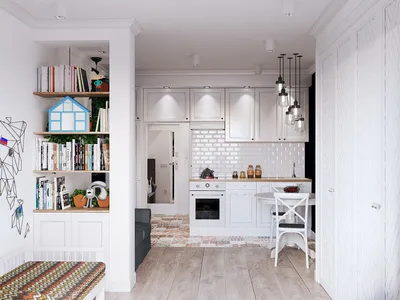 Дизайн маленькой кухни-студии: 20+ красивых фото
