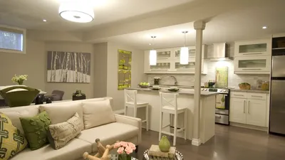 Современный дизайн кухни-гостиной в квартире: актуальные пространственные и  цветовые решения