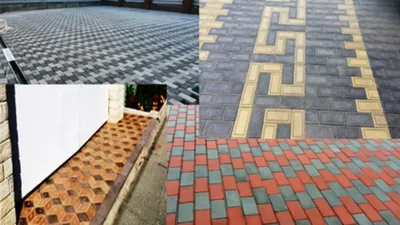 Узоры (рисунок) укладки тротуарной плитки - фото варианты