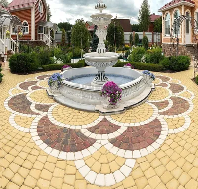 Брусчатка Braer около фонтана: фотографии, список товаров на объекте |  Кирпич Вокруг Москва