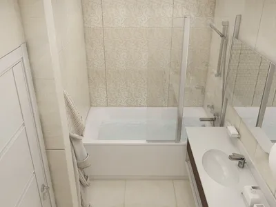 Дизайн ванной комнаты с раздельным санузлом - 74 фото