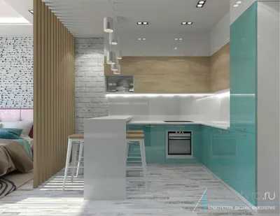Дизайн-проект квартиры студии на 25 квадратов