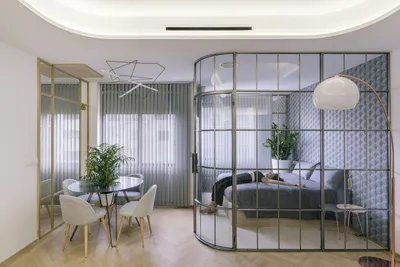 Современный дизайн однокомнатной квартиры 30-40 кв.м: фото и советы  профессионалов
