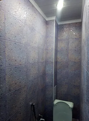 Потолок в туалете из пластиковых панелей - 55 фото