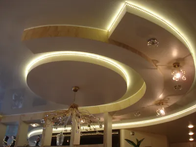 Потолок из гипсокартона на кухне (42 фото): дизайн подвесных конструкций,  видео и фото
