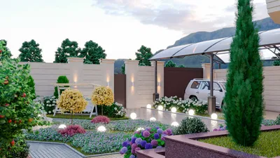 Проект ландшафтного дизайна для солидного дома - NeoStyle