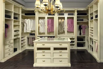 Гардеробная CW-08 - классические гардеробные комнаты в СПБ